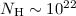 Mathematical equation: $N_{\rm H} \sim 10^{22}$