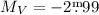 Mathematical equation: $M_{V}=-2\fm 99$