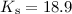 Mathematical equation: $K_{\rm s}=18.9$