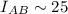 Mathematical equation: $I_{AB}\sim25$