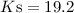 Mathematical equation: $K{\rm s}=19.2$