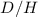 Mathematical equation: $D/H$