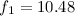 Mathematical equation: $f_1=10.48$