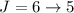 Mathematical equation: $J=6\to5$
