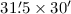 Mathematical equation: $31\farcm5 \times 30\arcmin$