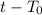 Mathematical equation: $t-T_{\rm 0}$