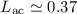 Mathematical equation: $L_\mathrm{ac} \simeq 0.37$