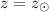 Mathematical equation: $z=z_{\odot}$