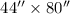 Mathematical equation: $44\arcsec\times80\arcsec$