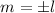 Mathematical equation: $m=\pm l$