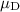 Mathematical equation: $\mu_{\rm{D}}$