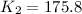 Mathematical equation: $K_2=175.8$