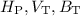 Mathematical equation: $H_{\rm P}, V_{\rm T}, B_{\rm T}$