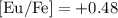 Mathematical equation: ${\rm [Eu/Fe] = +0.48}$