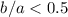 Mathematical equation: $b/a< 0.5$