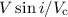 Mathematical equation: $V \sin i/V_{\rm c}$