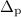 Mathematical equation: $\Delta_{\rm p}$