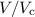 Mathematical equation: $V/V_{\rm c}$