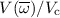 Mathematical equation: $V(\overline{\omega})/V_{\rm c}$