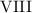 Mathematical equation: $ {\rm VIII}$