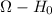 Mathematical equation: $\Omega-H_0$