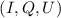 Mathematical equation: \( \left( I, Q, U\right) \)