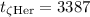 Mathematical equation: $t_{\zeta\rm Her}=3387$