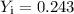 Mathematical equation: $Y_{\rm i}=0.243$