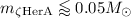 Mathematical equation: $m_{\zeta\rm Her A}\loa 0.05 M_\odot$