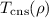 Mathematical equation: $T_{\rm cns}(\rho)$