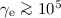 Mathematical equation: $\gamma_{\rm e}\ga10^{5}$