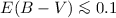 Mathematical equation: $E(B-V)\la0.1$