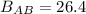 Mathematical equation: $B_{AB}=26.4$