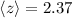 Mathematical equation: $\langle z \rangle = 2.37$