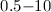 Mathematical equation: $0.5{-}10$