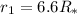 Mathematical equation: $r_{1}= 6.6 R_{\ast}$