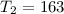Mathematical equation: $T_{2} = 163$