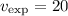 Mathematical equation: $v_{\rm exp}=20$