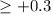 Mathematical equation: $\geq +0.3$