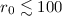Mathematical equation: $r_0 \lesssim 100$