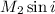 Mathematical equation: $M_2 \sin i$