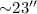 Mathematical equation: ${\sim}23\arcsec$