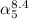 Mathematical equation: $\alpha_{5}^{8.4}$