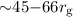 Mathematical equation: ${\sim} 45{-}66 r_{\rm g}$
