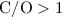 Mathematical equation: ${\rm C/O} > 1$