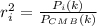 Mathematical equation: $r^2_i = \frac{P_{i}(k)}{P_{CMB}(k)}$