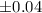 Mathematical equation: $\pm0.04$