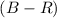 Mathematical equation: $(B-R)$
