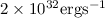 Mathematical equation: $2\times10^{32}\rm{erg}\rm{s^{-1}}$