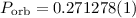 Mathematical equation: $P_{\rm orb} = 0.271278(1)$